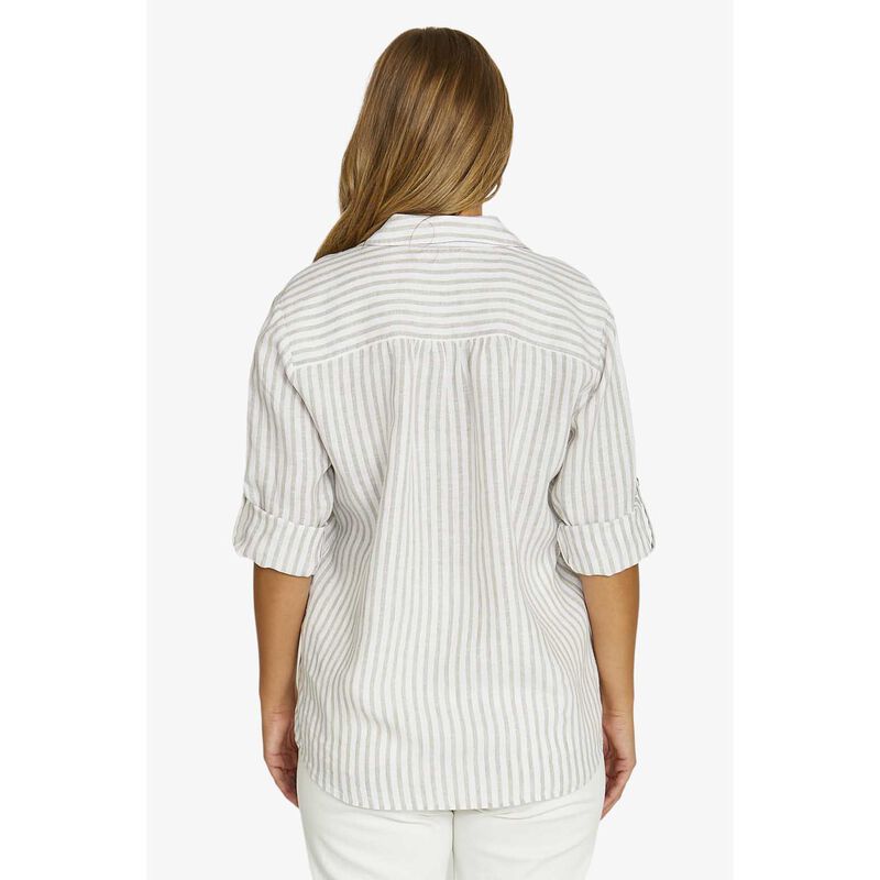 Jump Striped Linen Shirt image number 1